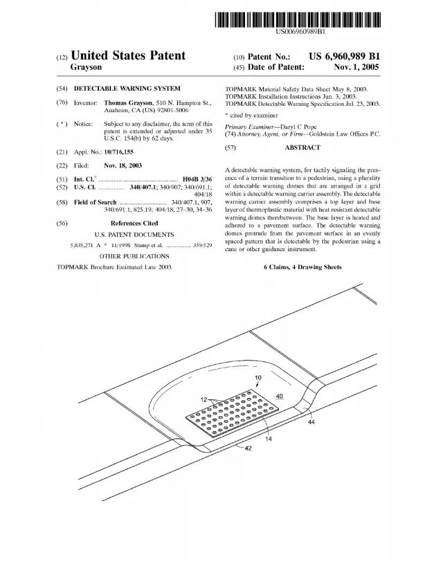 Detectable warning system